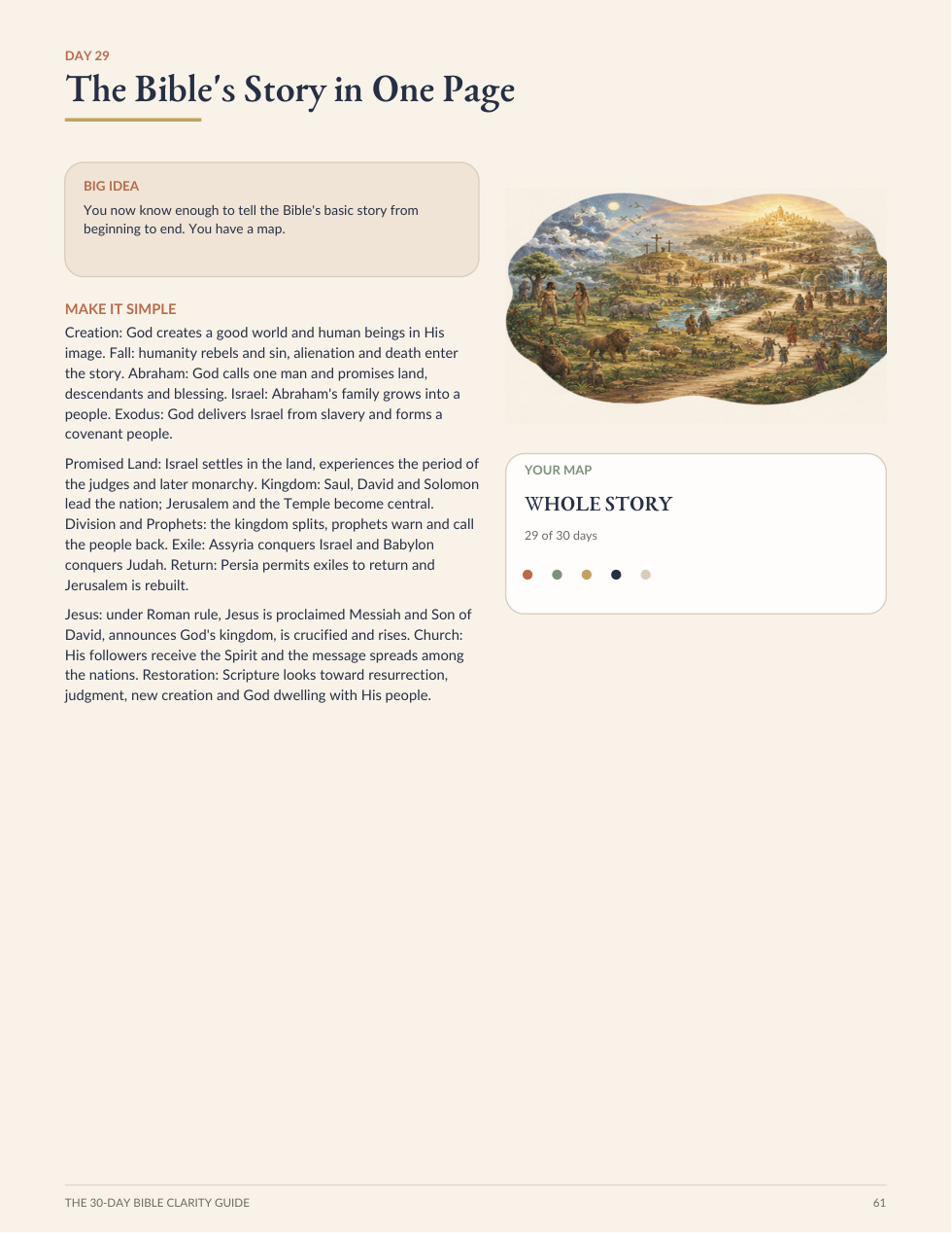 Bible story in one page preview