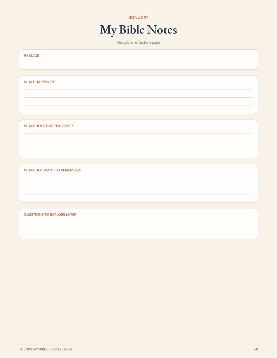 Reusable Bible Notes bonus